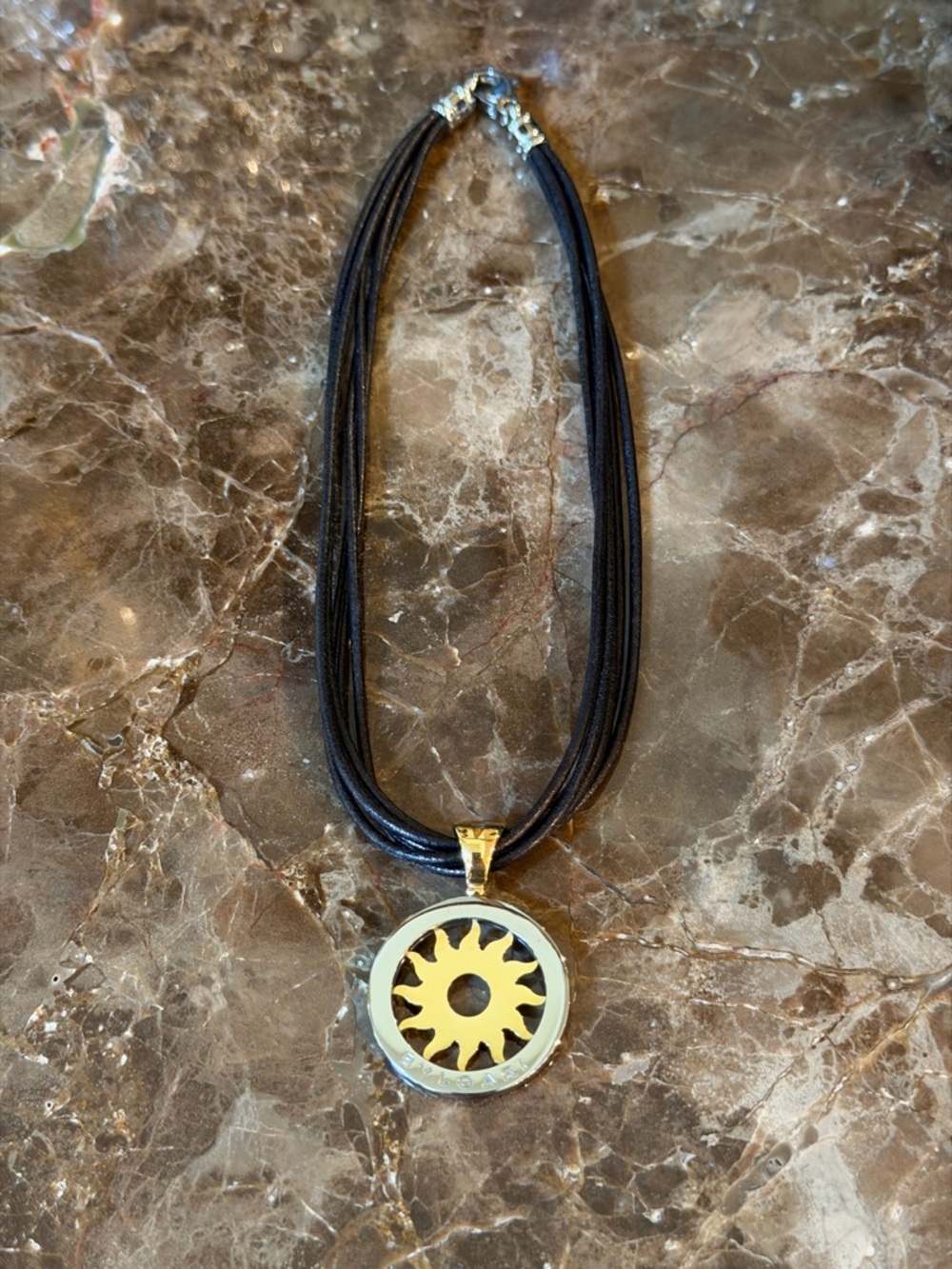 BVLGARI TONDO SUN PENDANT NECKLACE